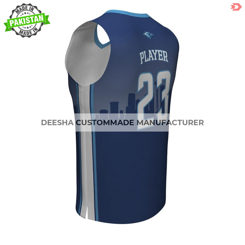 Basketball V Neck Jerseys Bluebirds - Basketball Uniforms