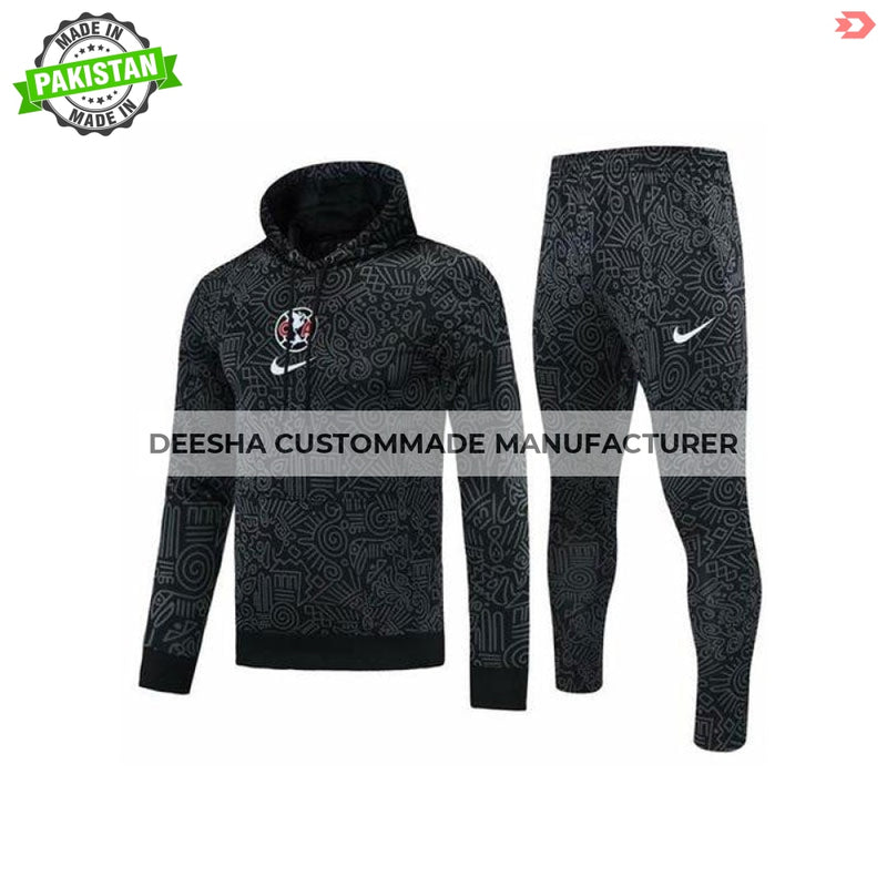 Club America Hoodie Sweatshirt + Pants Suit Black - Training