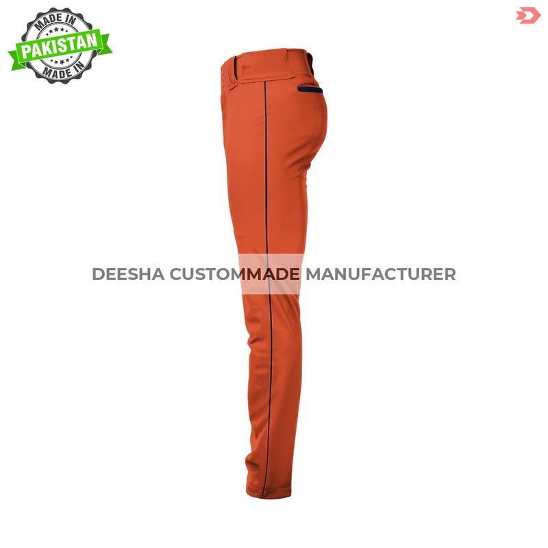 Custom Men’s Hypertech Series Pipe Pants Orange - Baseball 