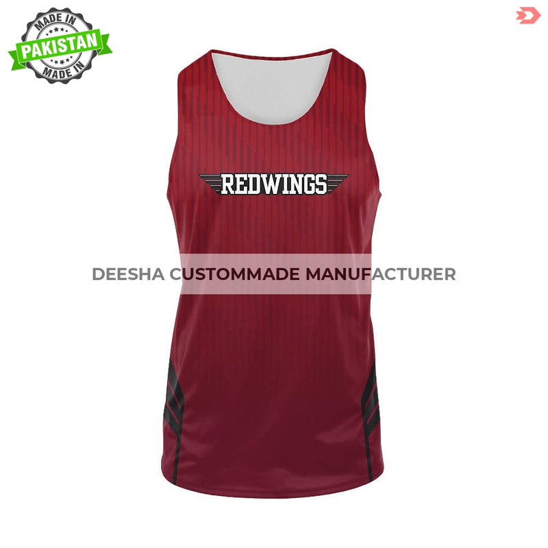 Custom Semi-Fitted Racer Tank Red Wings - Track Uniforms