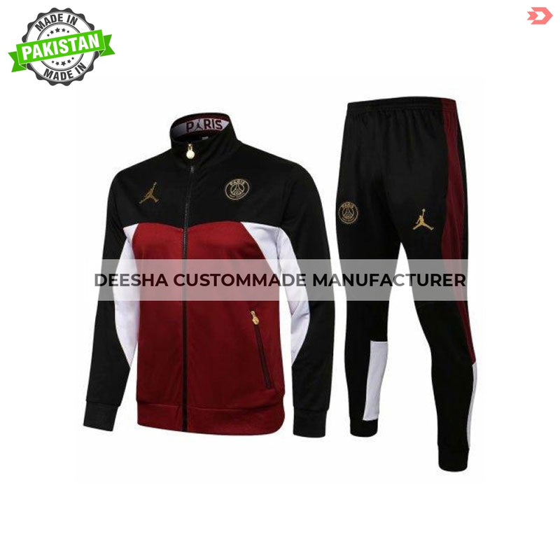 Mens PSG x Jordan Jacket + Pants Training Suit Burgundy - 