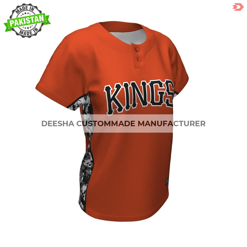 Softball Two Button Jerseys Kings - Softball Uniforms
