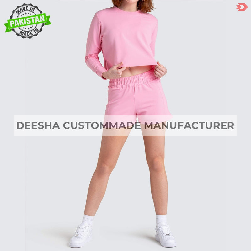 Women Crop Tops T-Shirts Pink