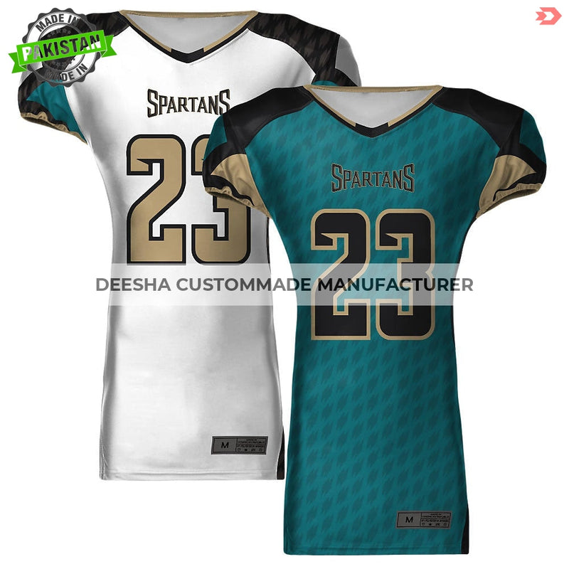 American Football Reversible Jerseys Green Spartans - 