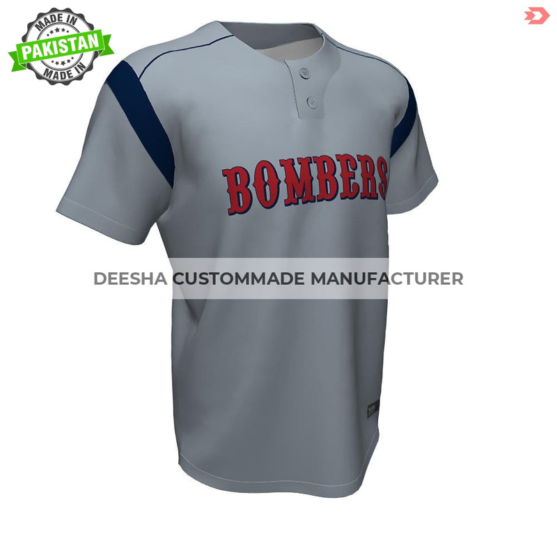 Baseball 2 Button Bombers Jersey - Baseball Uniforms