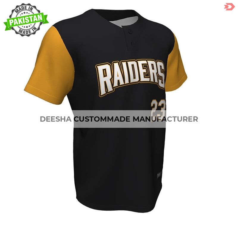 Baseball 2 Button Raiders Jersey - Baseball Uniforms