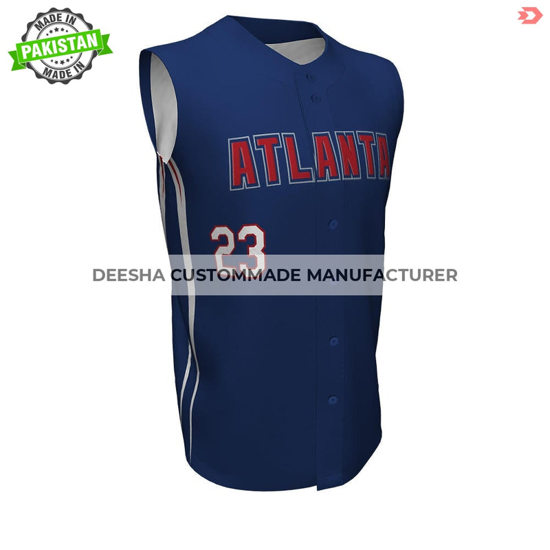 Baseball Sleeveless Jerseys Atlanta - Baseball Uniforms