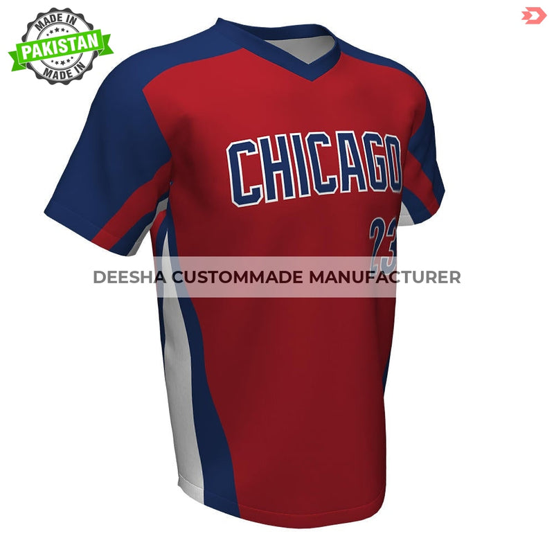 Baseball V Neck Chicago Jersey - Baseball Uniforms