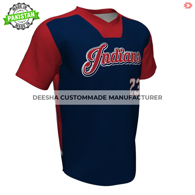 Baseball V Neck Indians Jersey - Baseball Uniforms