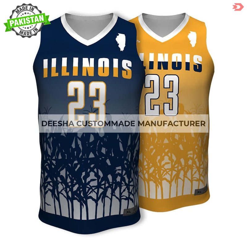 Basketball Jersey Reversible Illinois - Basketball Uniforms