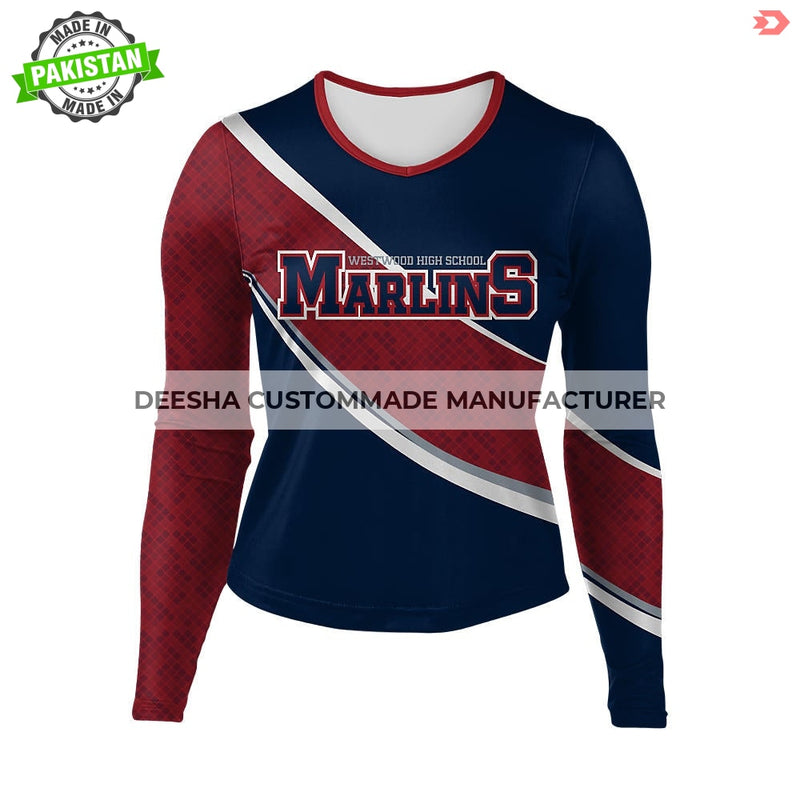 Cheer Long Sleeve Shell Marlins - Cheer Uniforms