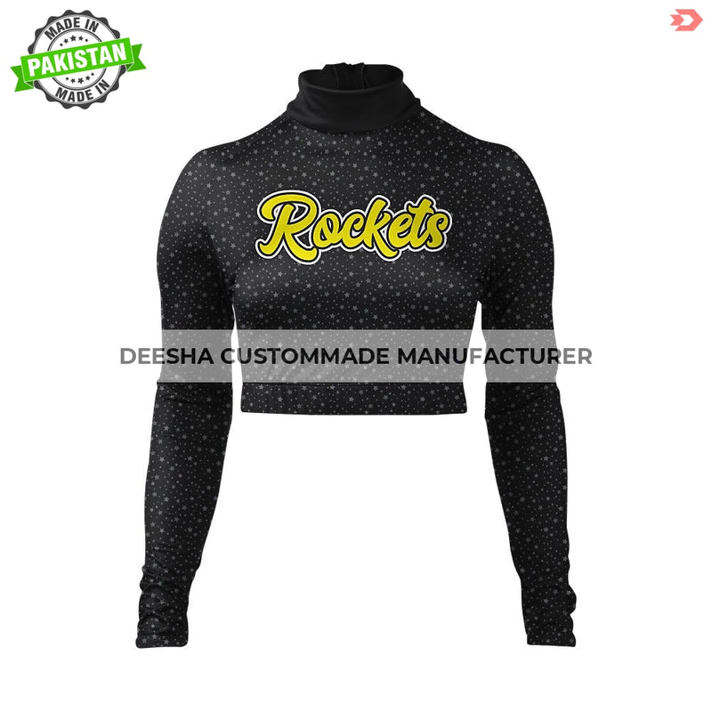 Cheer Mock Neck Bodyliner Shirts Rockets - Cheer Uniforms