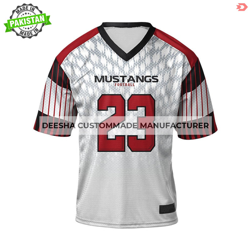 Custom Fan Football Jersey Mustangs - American Football 