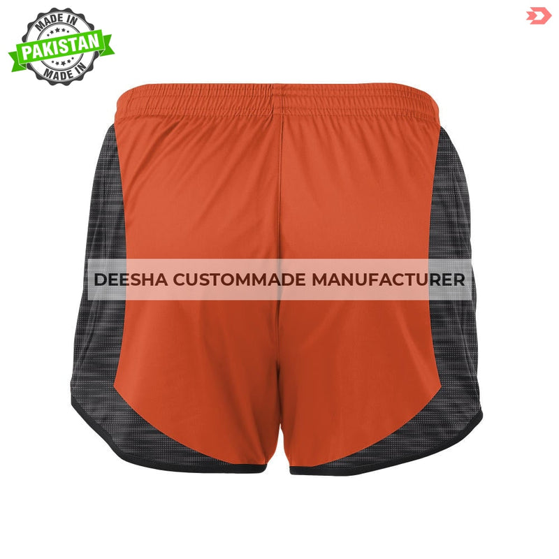 Custom Men Knit Running Shorts Orange - Track Uniforms