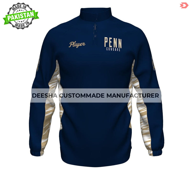 Custom Men Prime Flex Tech Quarter Zip Pullover Cougars - 
