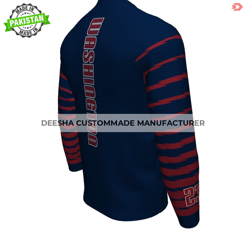 Custom Men Supreme Tech Fleece Crew Neck Pullover Patriots -