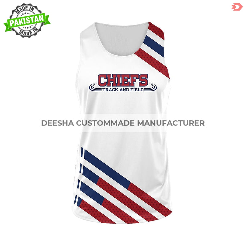 Custom Semi-Fitted Racer Tank Chiefs - Track Uniforms