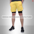 Men’s Gym Workout Running Athletic Shorts - S / Yellow/Black