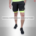 Men’s Gym Workout Running Athletic Shorts - S / BLack/FL - 