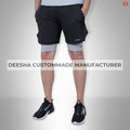Men’s Gym Workout Running Athletic Shorts - S / Black/Gray -