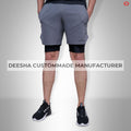 Men’s Gym Workout Running Athletic Shorts - S / Gray/Black -