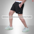 Men’s Gym Workout Training Athletic Shorts - S / Black/White