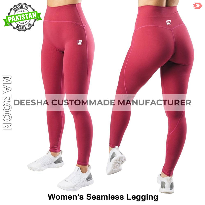 K17 Lifestyle High Wasited Leggings Maroon - Trufit Bottom