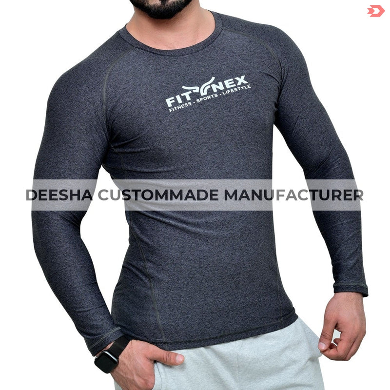 Men Compression Fitted Shirts Long Sleeve F2 - Compression 