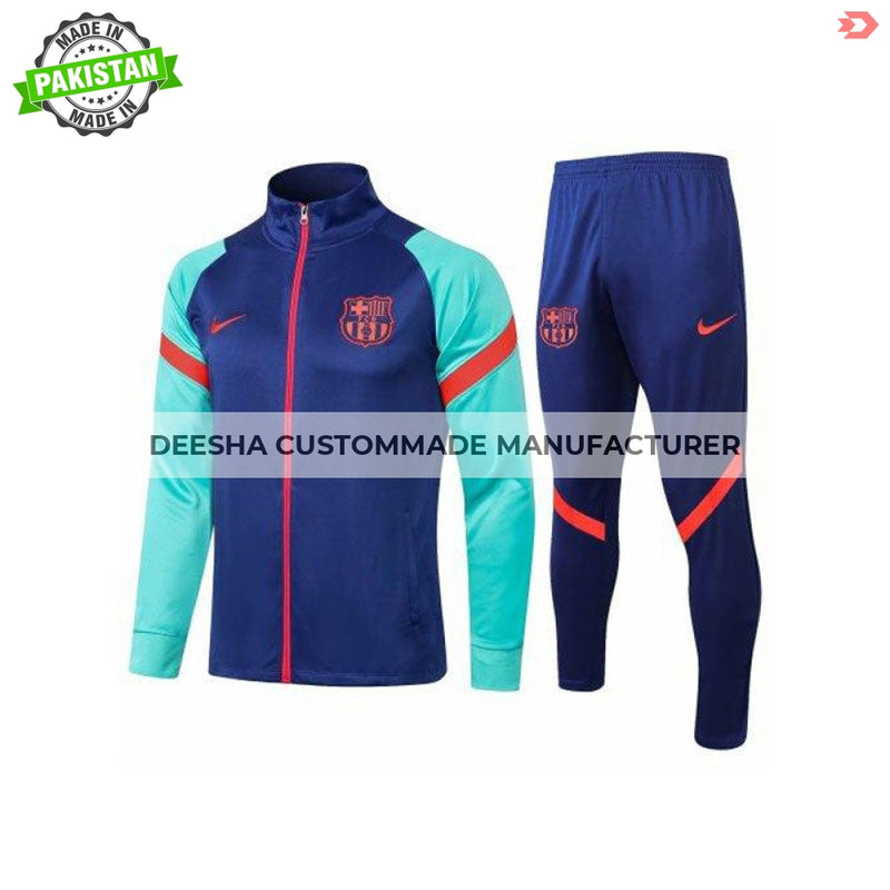 Mens Barcelona Jacket + Pants Training Suit Blue - Training 