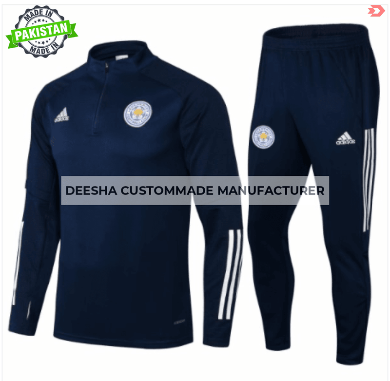 Mens Leicester City Training Suit Navy - Training Suits
