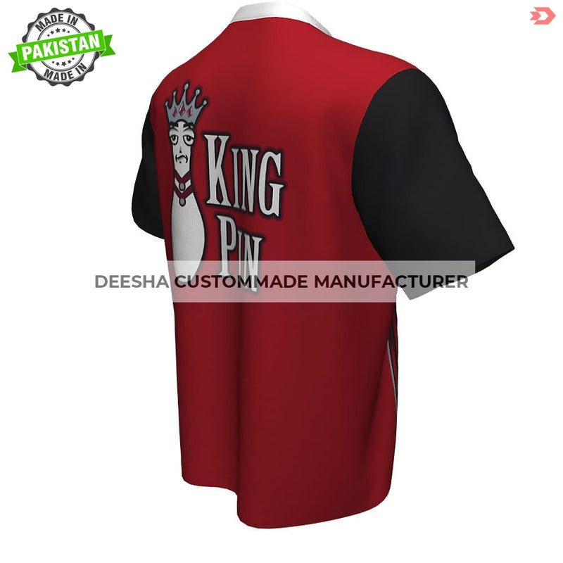 Short Sleeve Bowling Shirt King Pin - Bowling Uniforms