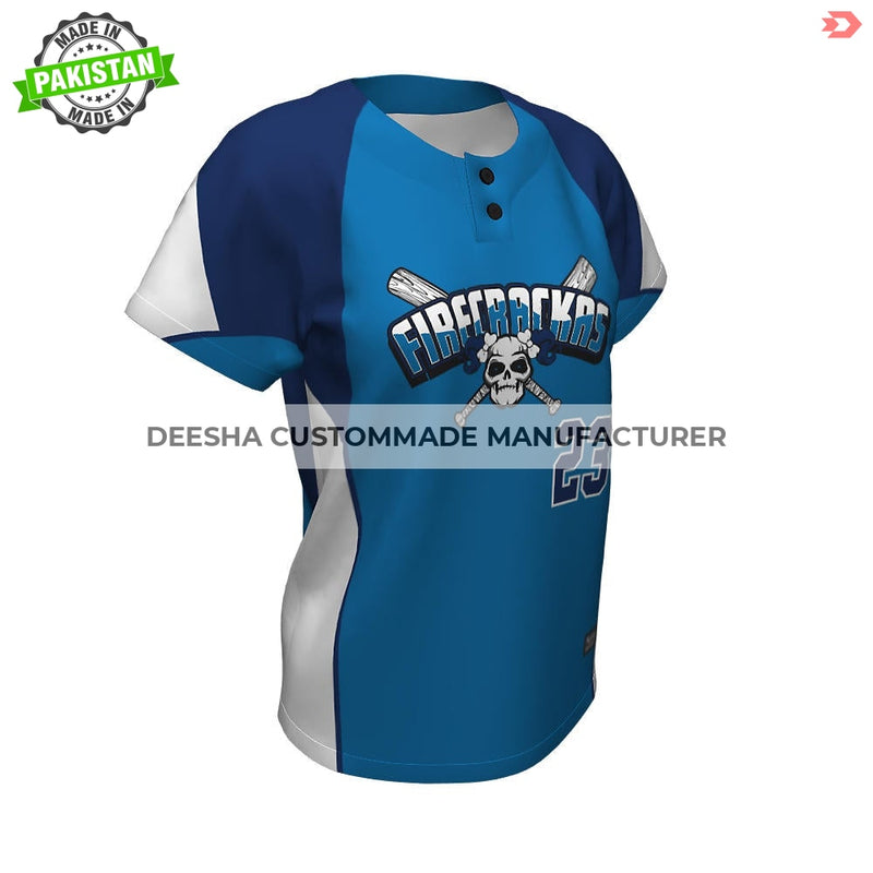 Softball Two Button Jerseys Firecrackers - Softball Uniforms