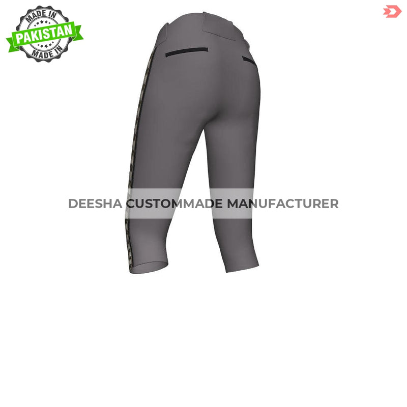 Sublimated Softball Braid Pants Grey - Softball Uniforms
