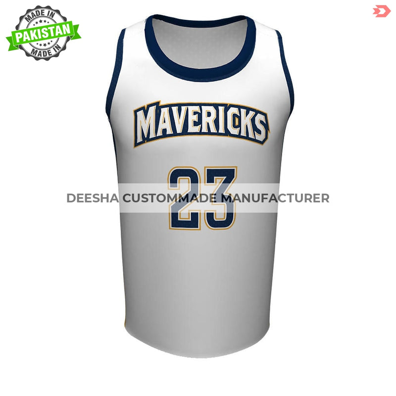 Sublimation Basketball Crew Neck Jerseys Mavericks - 
