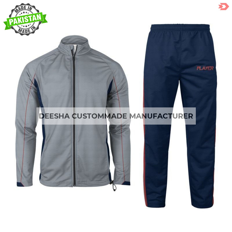 Warm Up Jackets & Trouser Grey & Blue - Training Suits