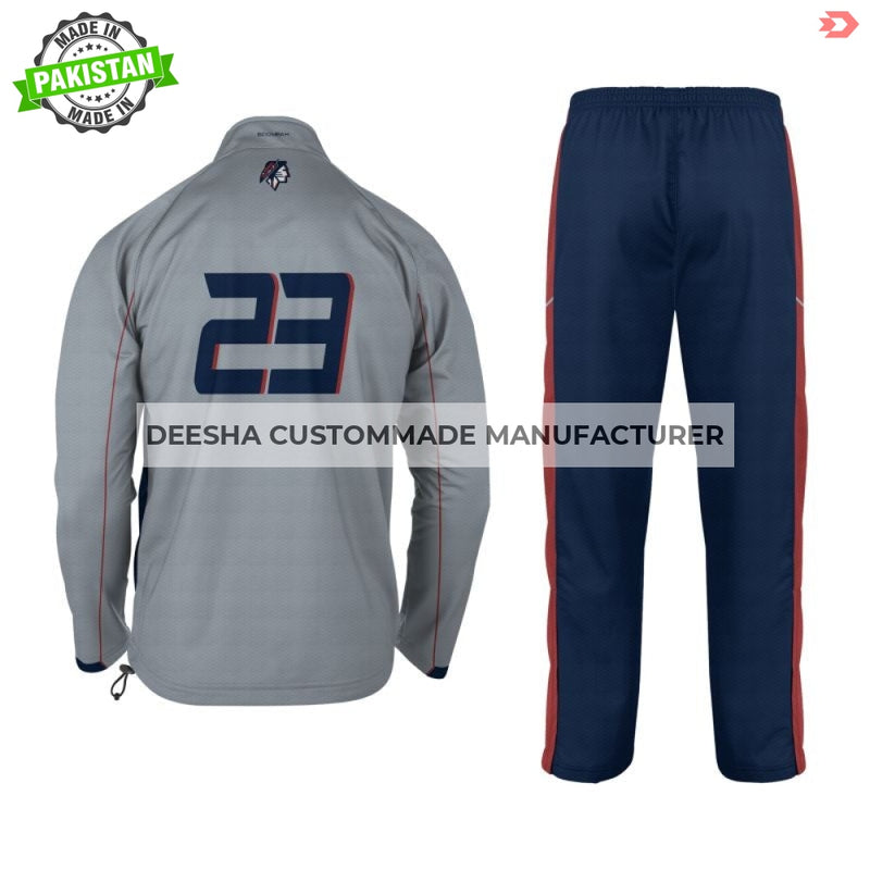 Warm Up Jackets & Trouser Grey & Blue - Training Suits