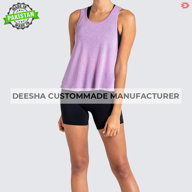 Women's Workout Sleeveless Shirts Light Purple